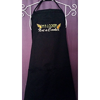 I'm A Looker, Not A Cooker-Froo-Froo apron, Froo-Froo aprons, handmade aprons, handmade apron, handmade Froo-Froo apron, handmade Froo-Froo aprons, men's apron, men's aprons, men's apparel, apron for men, apron for man, apron for a man